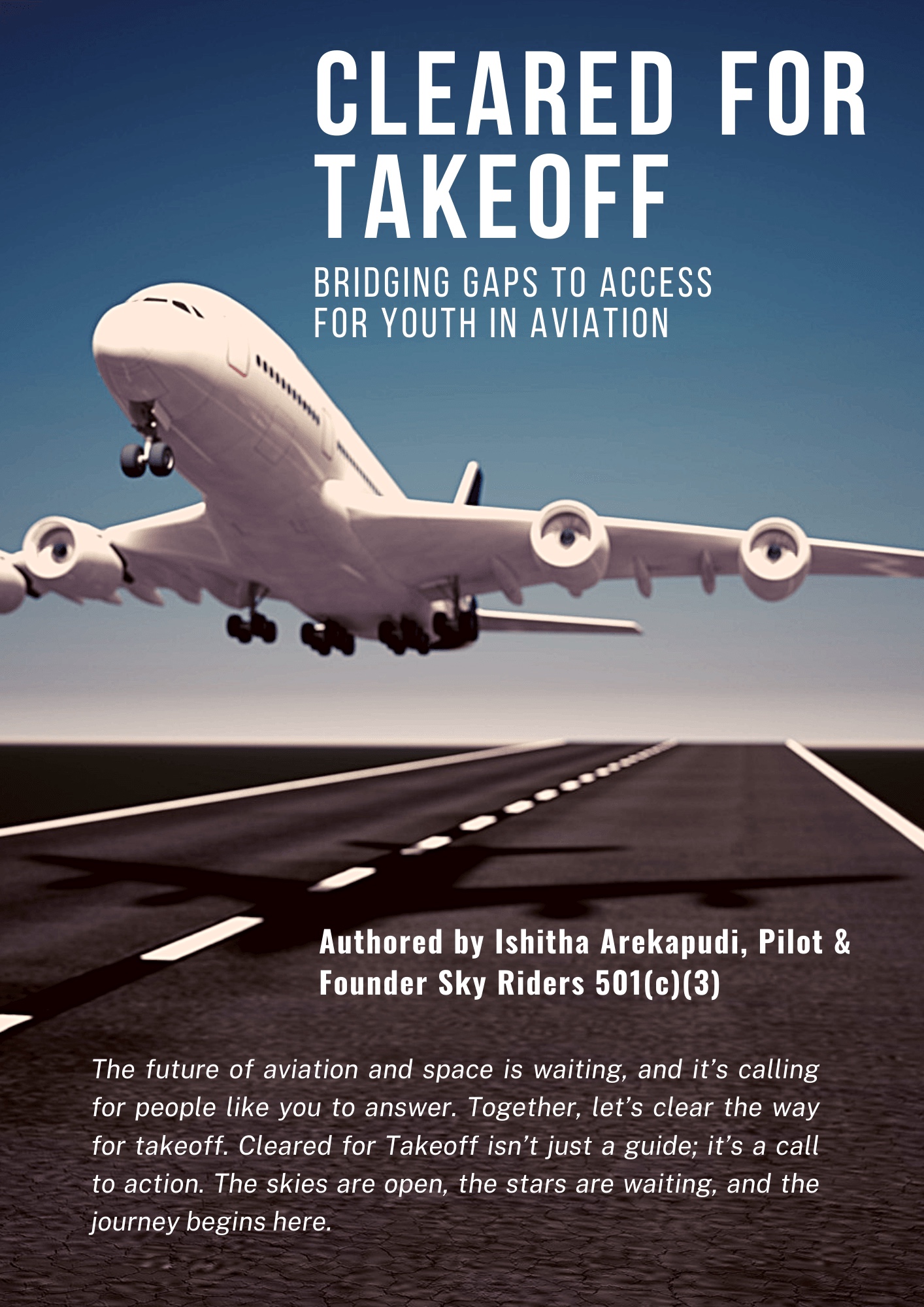 Cleared for Takeoff book cover by Ishitha Arekapudi